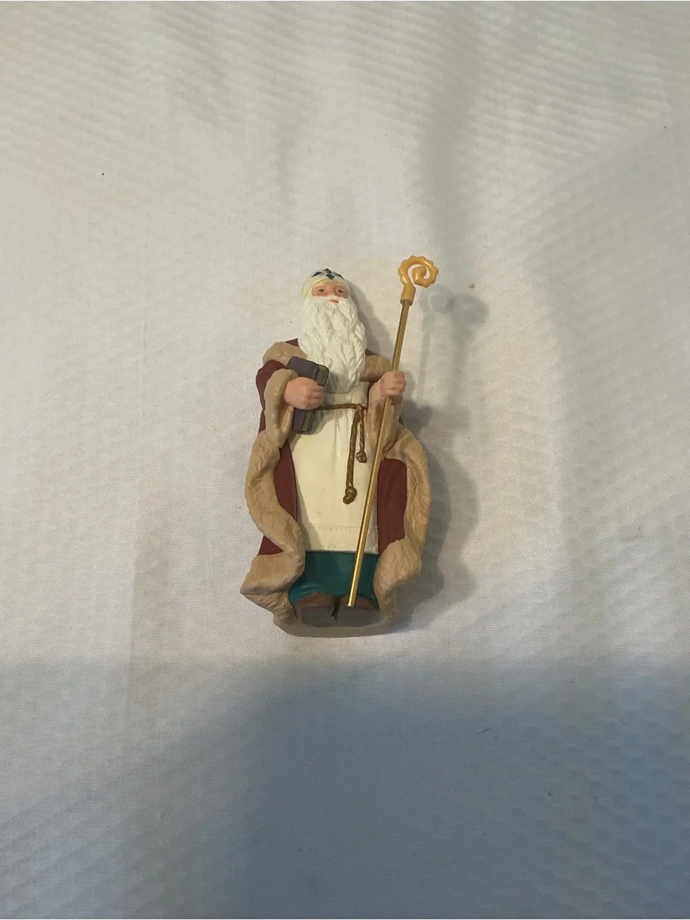 KEEPSAKE the Label Ornament St Nicholas- Red, Cream, Teal, Gold
